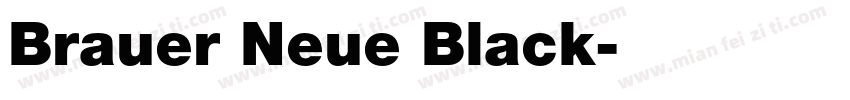 Brauer Neue Black字体转换